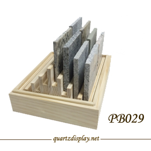 PB029石英石人造石样品箱，实木样品箱